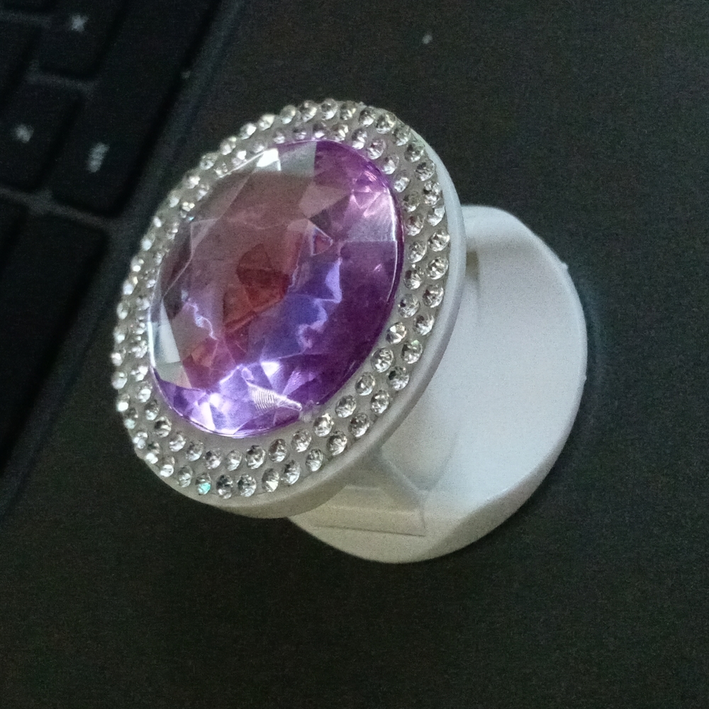Rhinestone decor phone holder